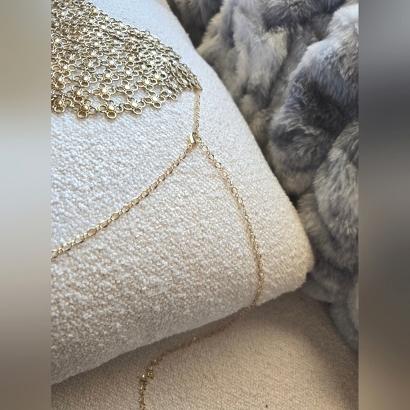 NWT Free People, Schools Out Body Chain, Gold, MSRP $78 - Picture 7 of 9